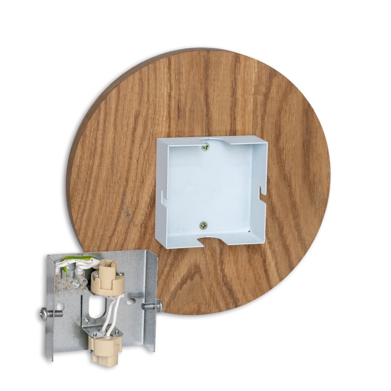 HoutGlow - Ronde LED Wandlamp van Eikenhout met Indirect Licht