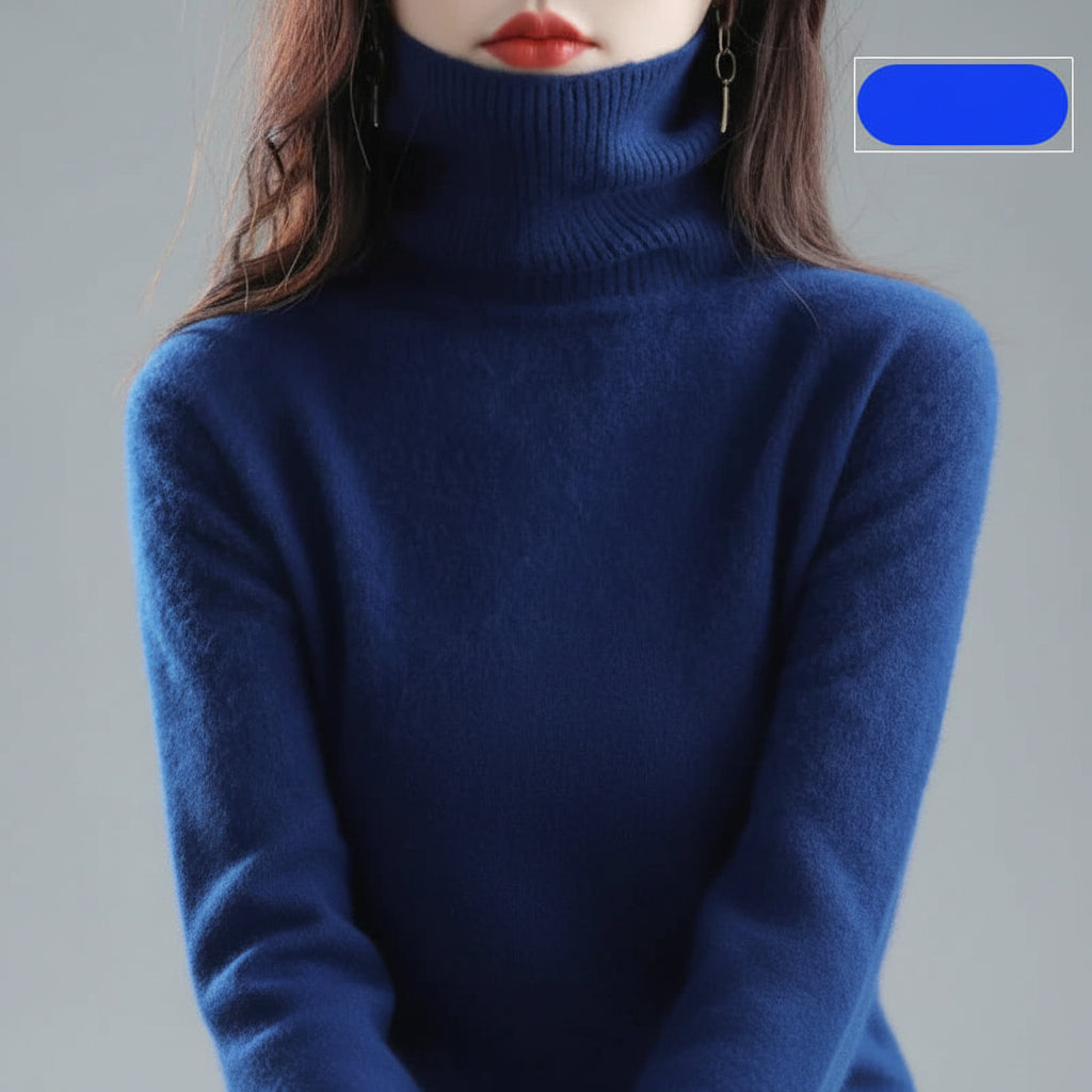 Camisola de Gola Alta Suave para Senhora Conforto Luxuoso