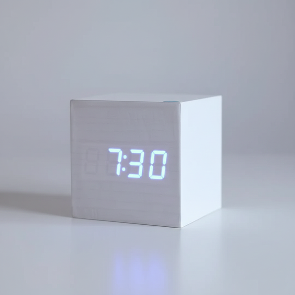 Orologio Digitale Legno LED Minimalista Scrivania
