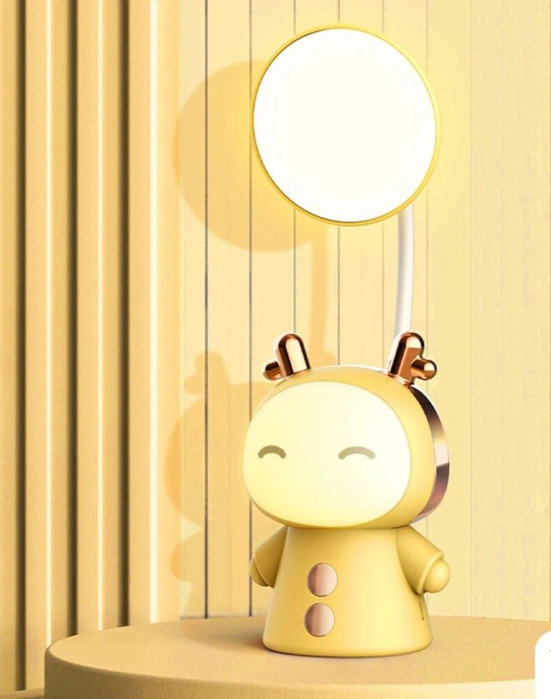 GlowKids - LED Cartoon Tafellamp voor Kinderen – Dimbaar Nachtlampje met USB Opladen, Creatief Design