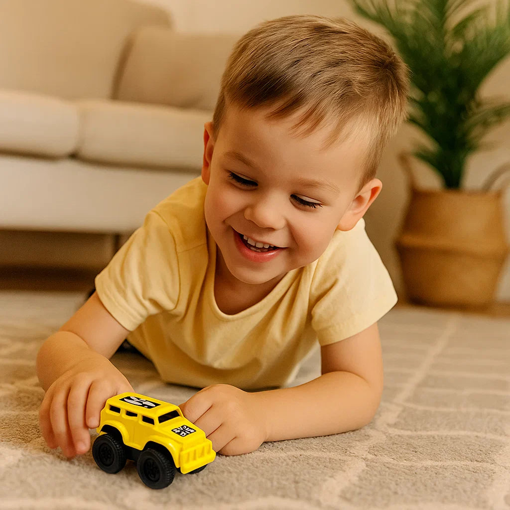 Conjunto de Brinquedos Carros para Crianças Pequenas Carrinhos de Corrida Manuais Miniatura