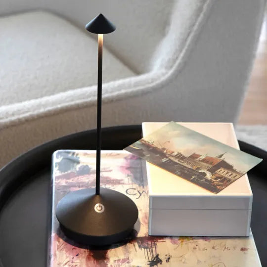ZenLume - Lámpara de mesa LED minimalista | Iluminación inalámbrica impermeable y regulable