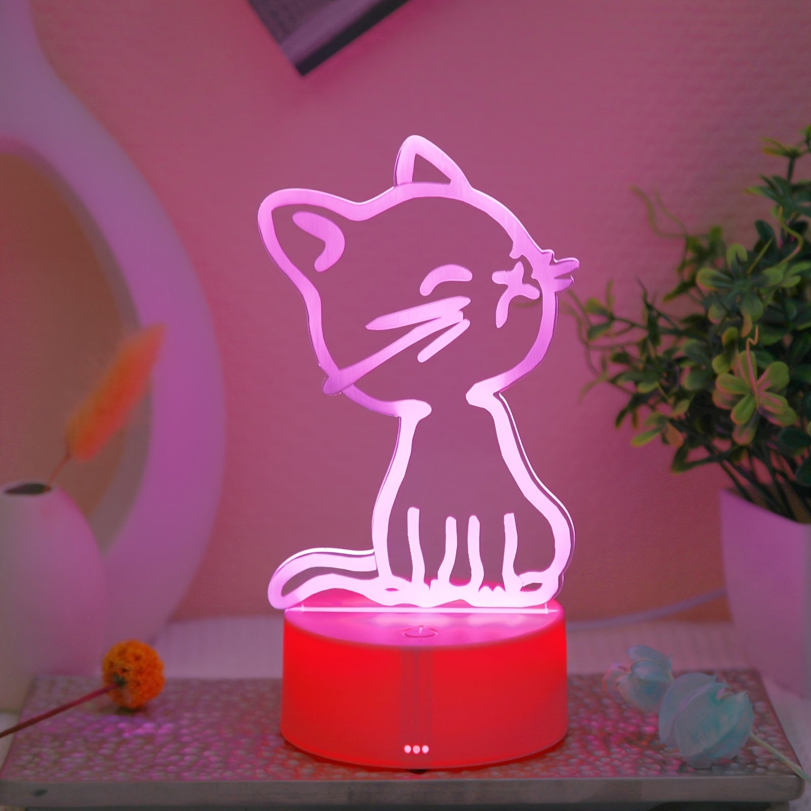 GlowPaw - Touch-Controlled 3D Kat Nachtlamp