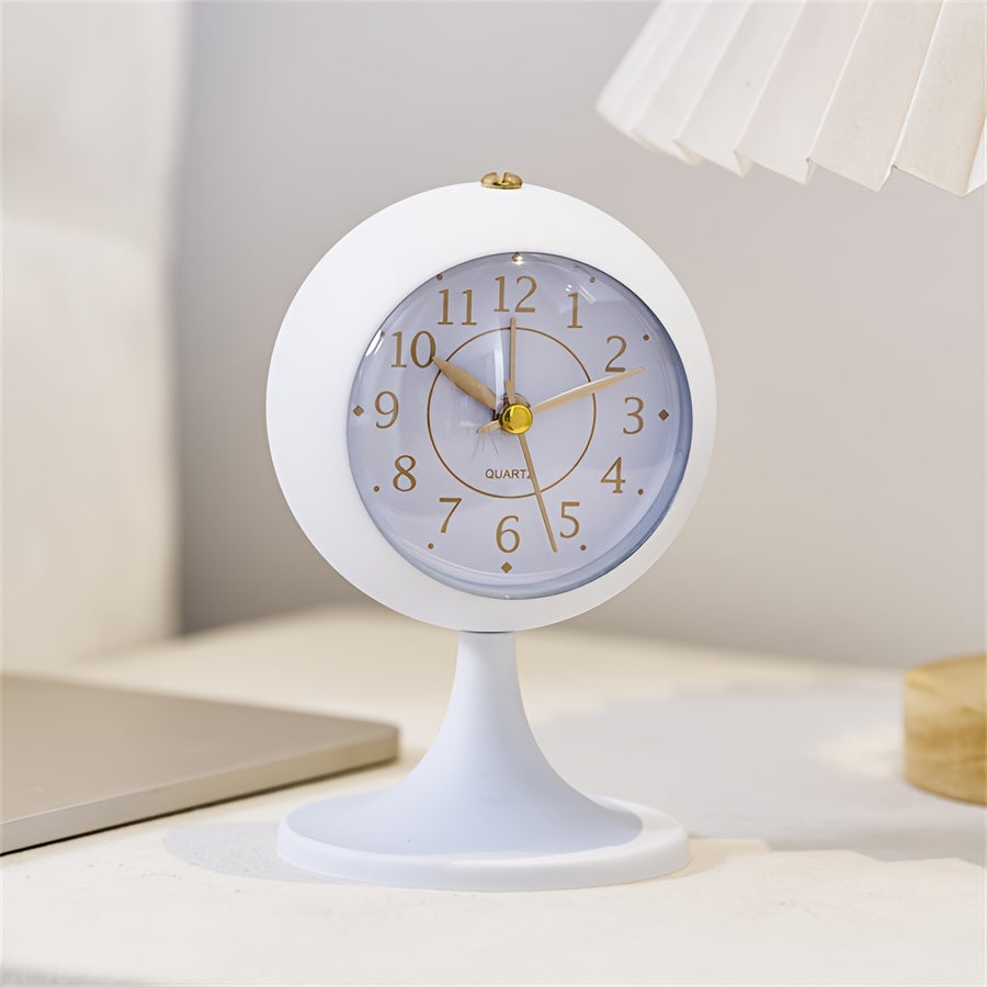 CartoonGlow - Moderne Lichtgevende Wekker met Gouden Wijzers