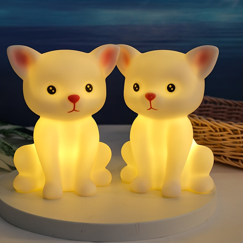 KittyGlow - Lámpara de mesa con luz LED y alimentación por batería para gatitos adorables