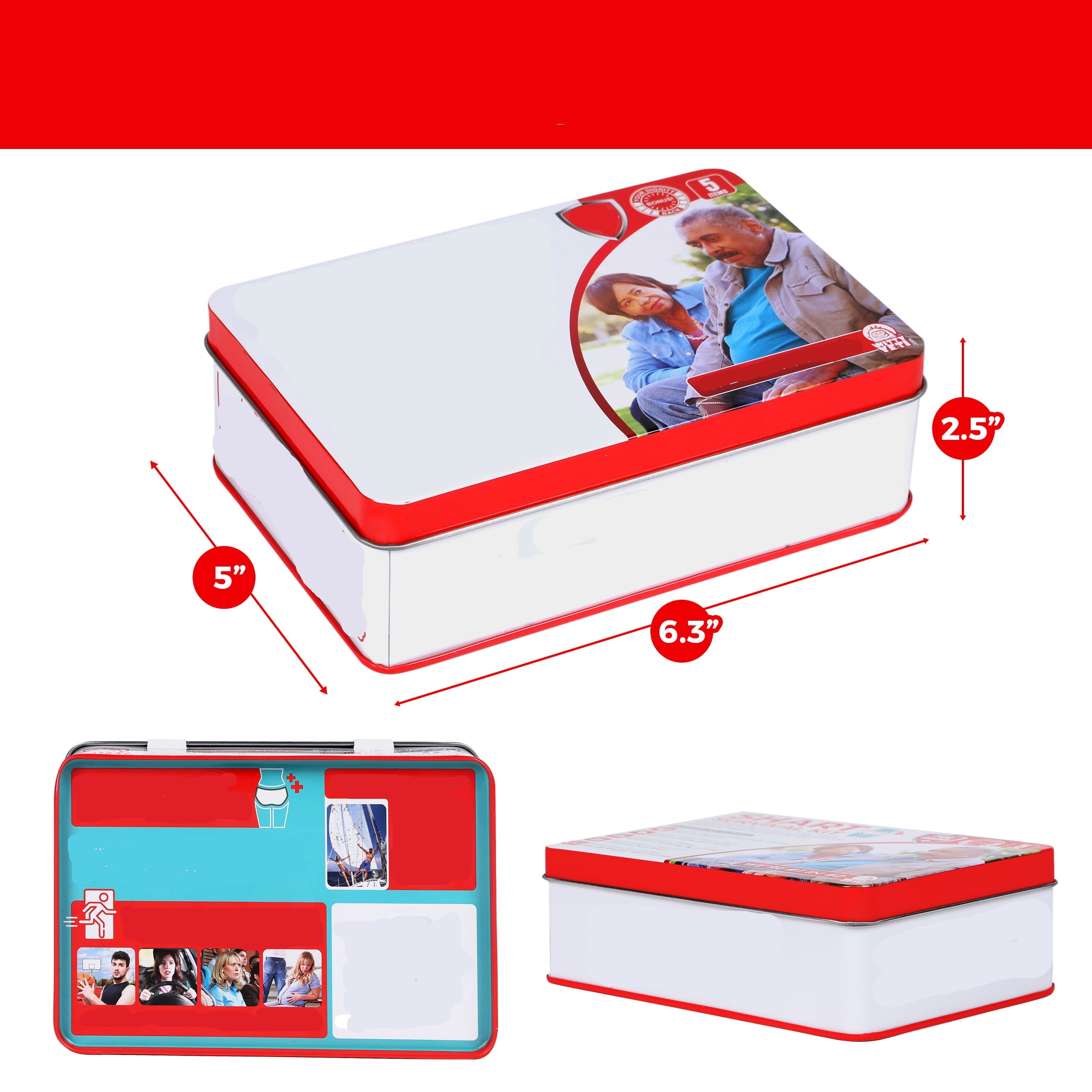 Kit de Sobrevivência Engraçado Shart Roupa Interior Toalhetes Húmidos