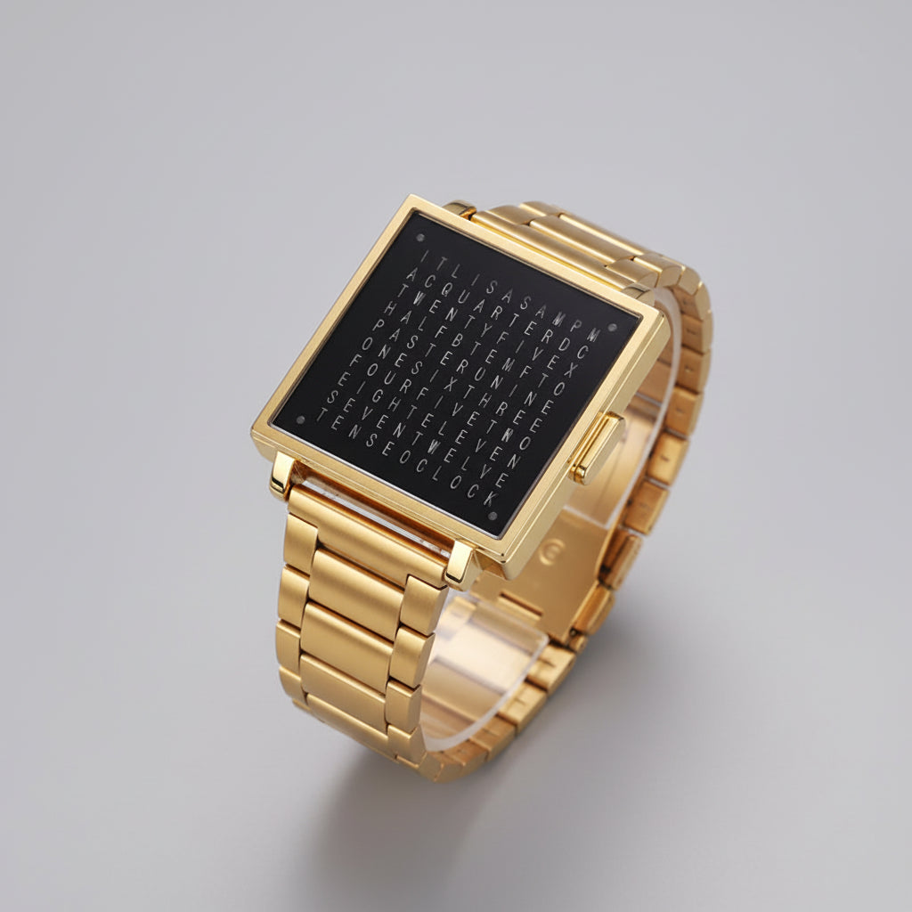 Uniek Unisex Textueel Horloge LED Verlichting Modern Design