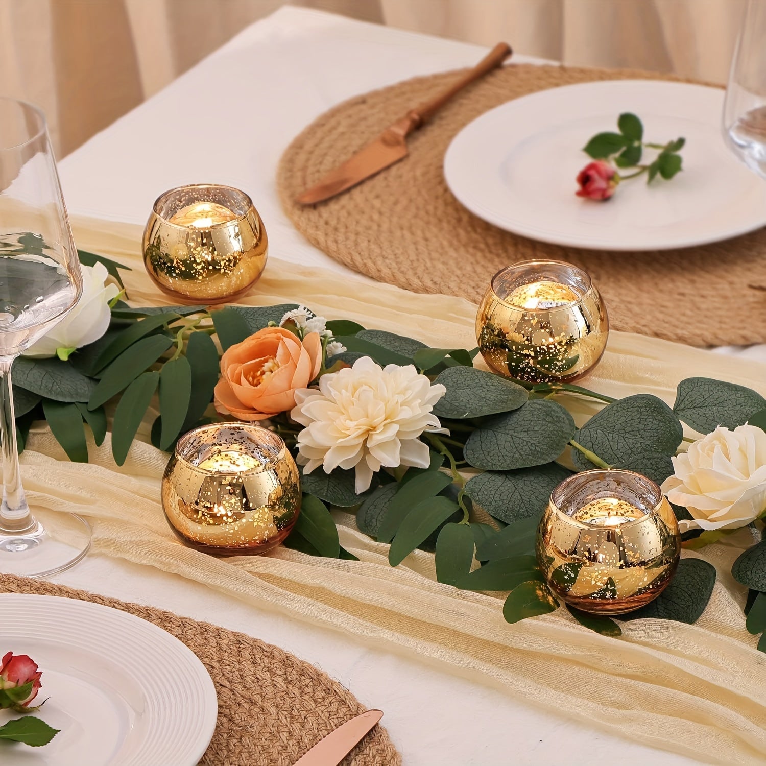 Transparent Glass Tealight Holders – 6/12 Pieces for Table and Wedding Decoration