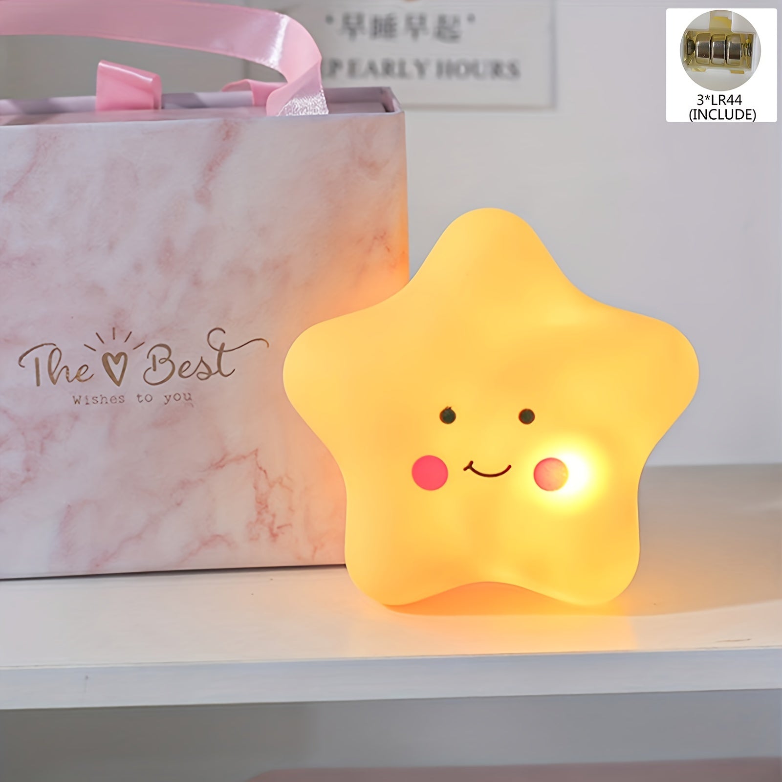 StarGlow - Schattig Pentagram Nachtlampje voor Slaapkamer & Kinderkamer