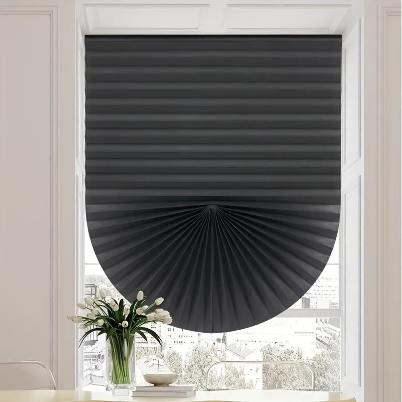 1 Stuk Snoerloze Verduisterende Gordijn - Lichtfilterend, Gevouwen Raambekleding voor Woonkamer en Slaapkamer