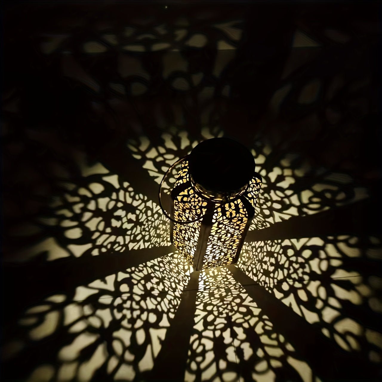 SolarLight - LED Hanging Garden Lantern, Hollow Design, Solar Energy