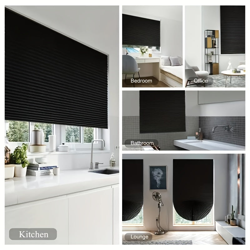 1 Stuk Snoerloze Verduisterende Gordijn - Lichtfilterend, Gevouwen Raambekleding voor Woonkamer en Slaapkamer