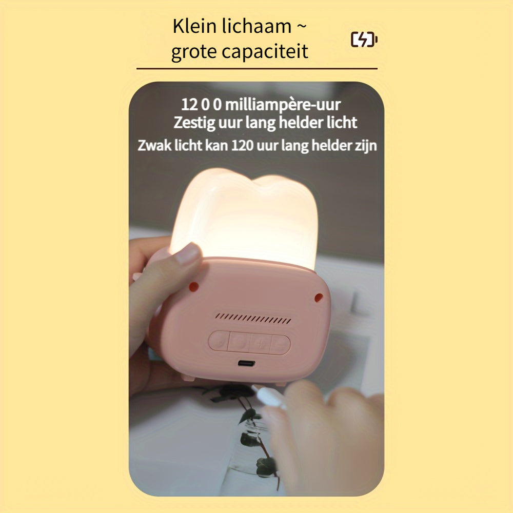 GlowBake - Schattige LED Wekker met USB-Oplaadbare Batterij