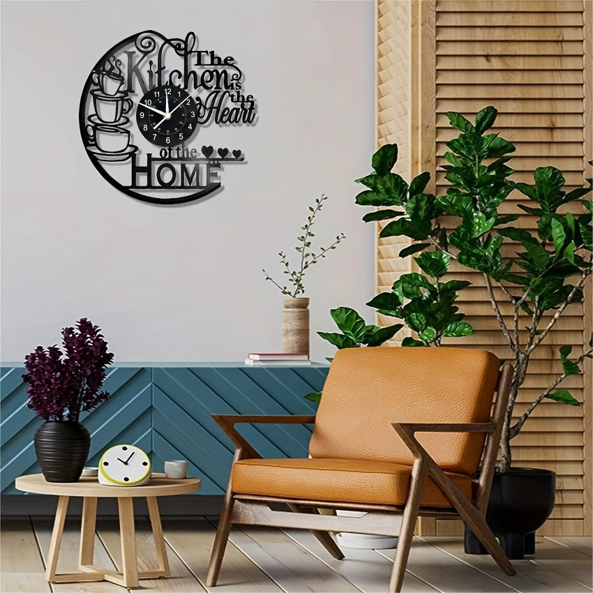 Vinyl Record Wandklok - Stille Klok voor Woonkamer, Slaapkamer en Keuken