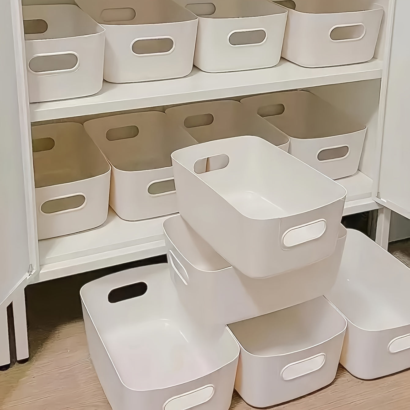 Set di 10 Scatole Portaoggetti - Organizer in Plastica Leggera