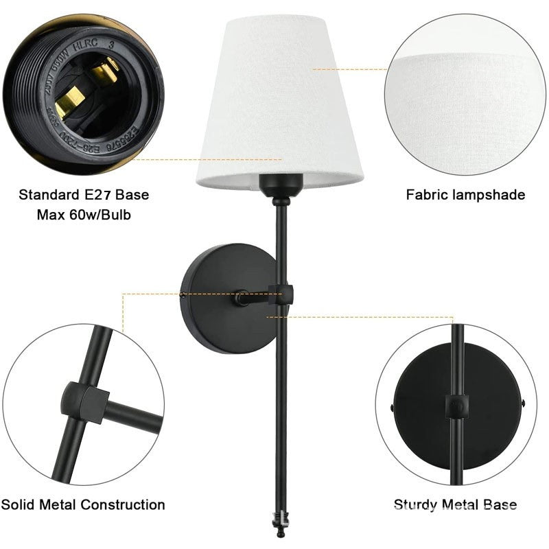 Set di 2 lampade da parete eleganti
