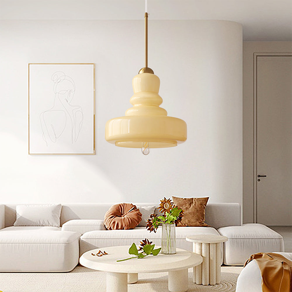Lampada a sospensione Bauhaus colorata a forma di zucca