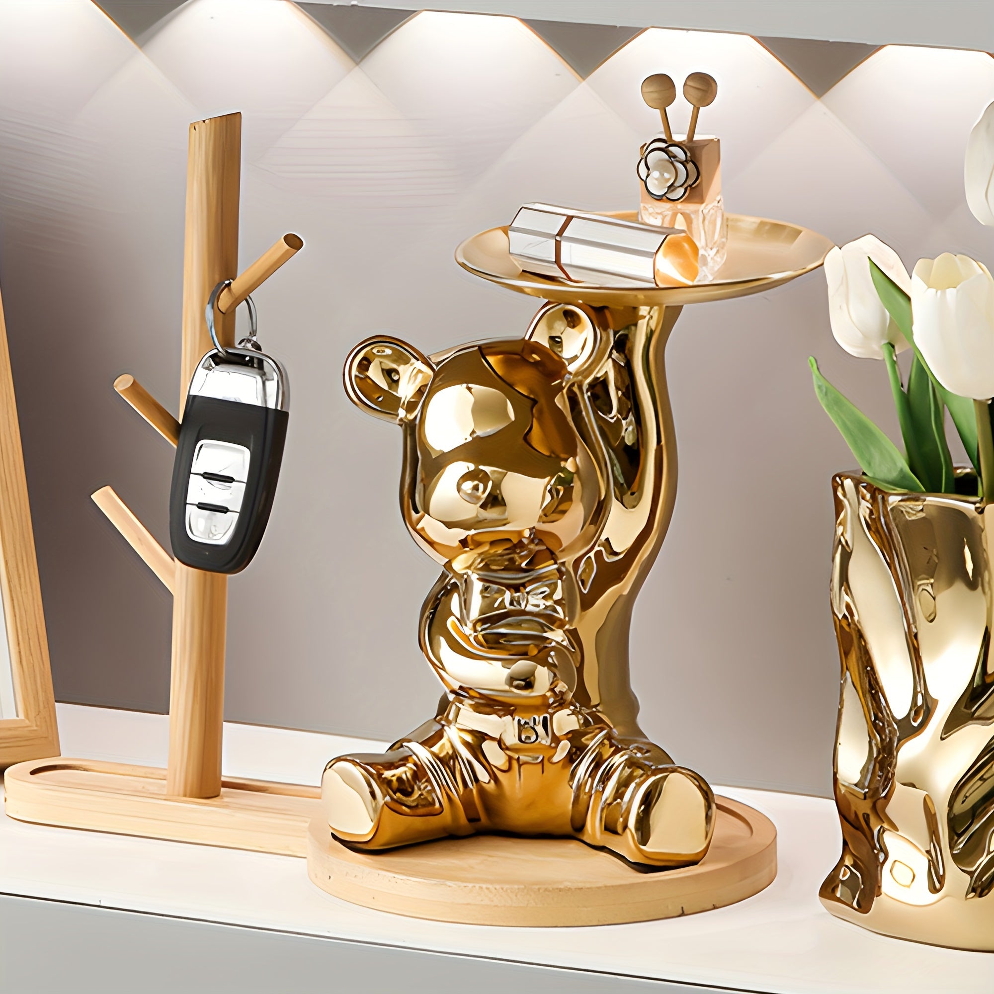 CeramiBear - Keramische Beer & Konijn Decoratief Dienblad