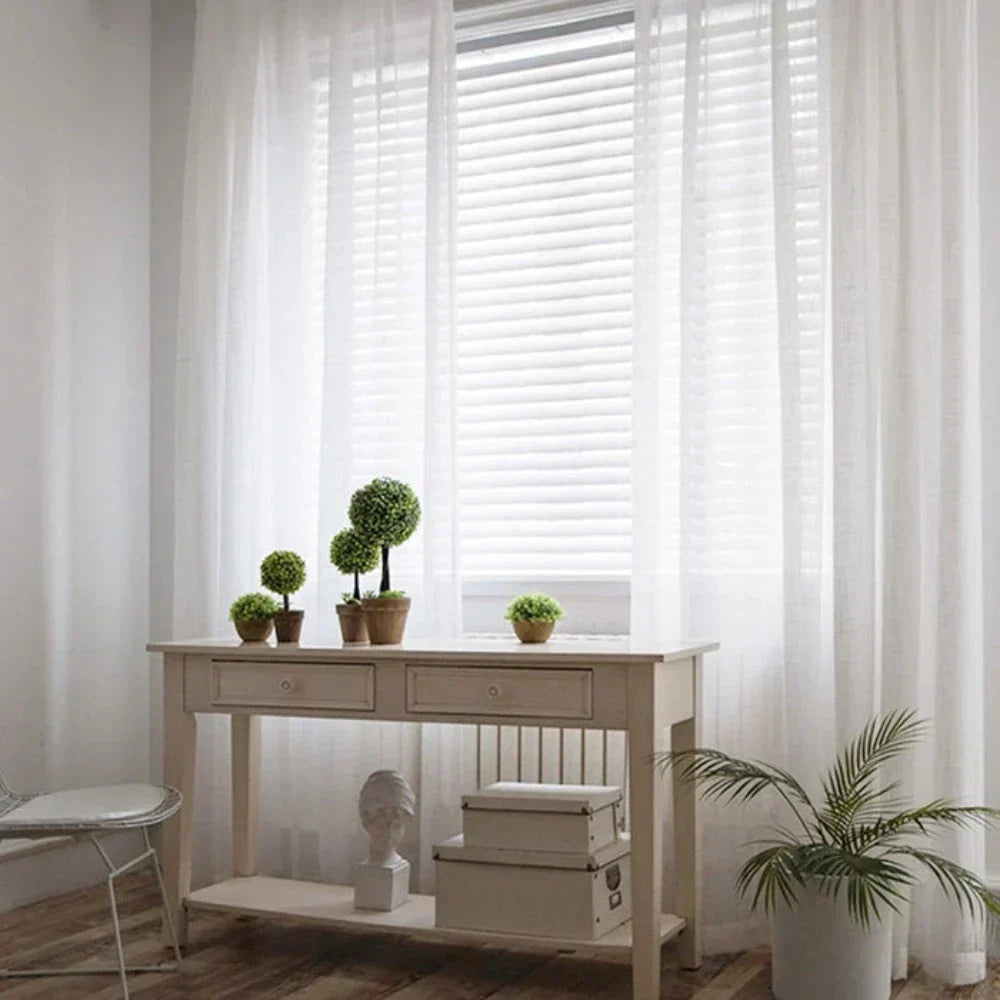 Nova Linen Transparent Curtains Tulle