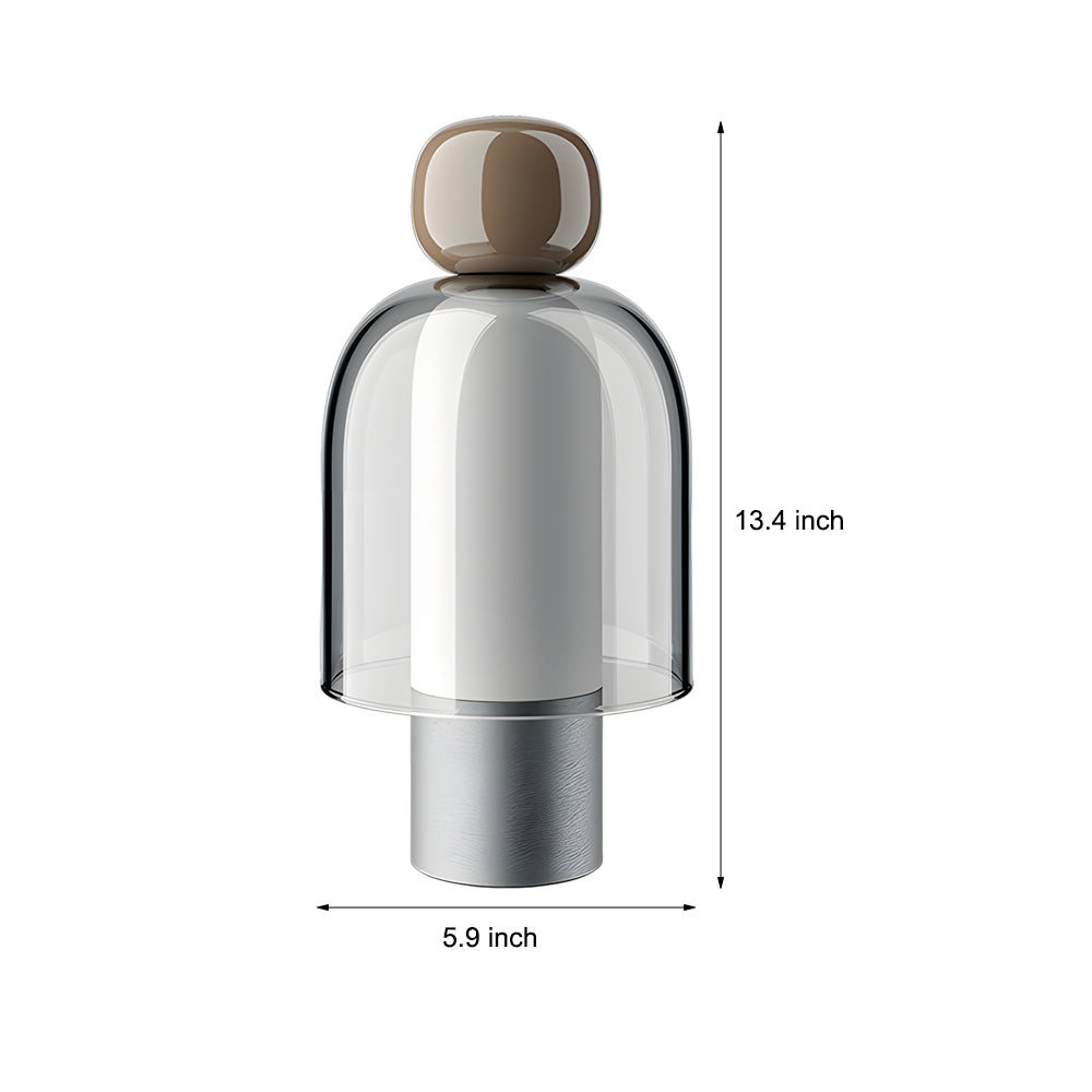 LumiGlass - Draadloze LED Tafellamp met Dimmer en Oplaadbare Batterij