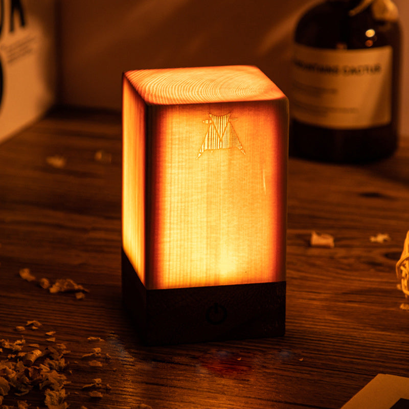 LumiHout - LED Tafellamp met Accu en Touch Control