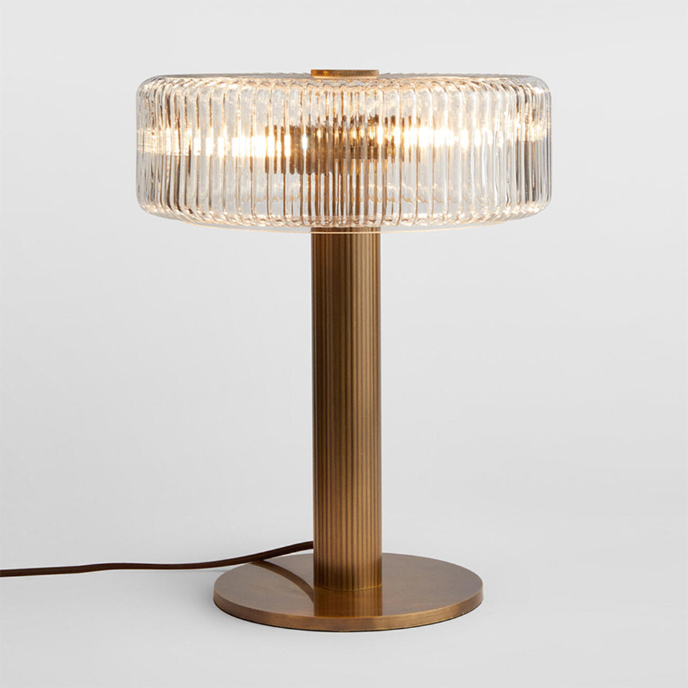 Modern Golden Glass Bedroom Table Lamp