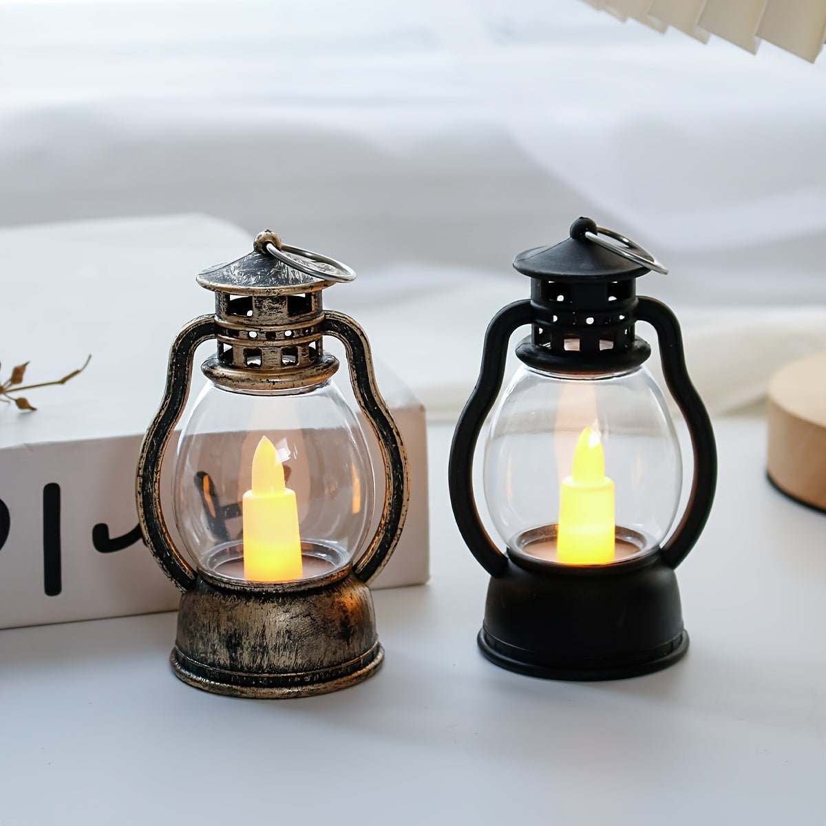 VintageGlow - Charmante LED Kerstlantaarn op Batterijen