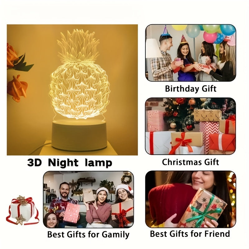 PineGlow - Ananas 3D LED Nachtlampje