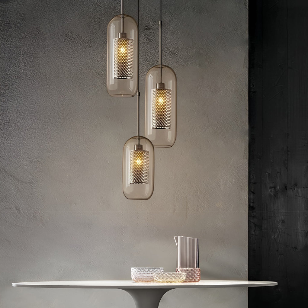 GoldenGlow - Industriële Vintage Hanglamp met Glazen Koepel en Gouden Accent