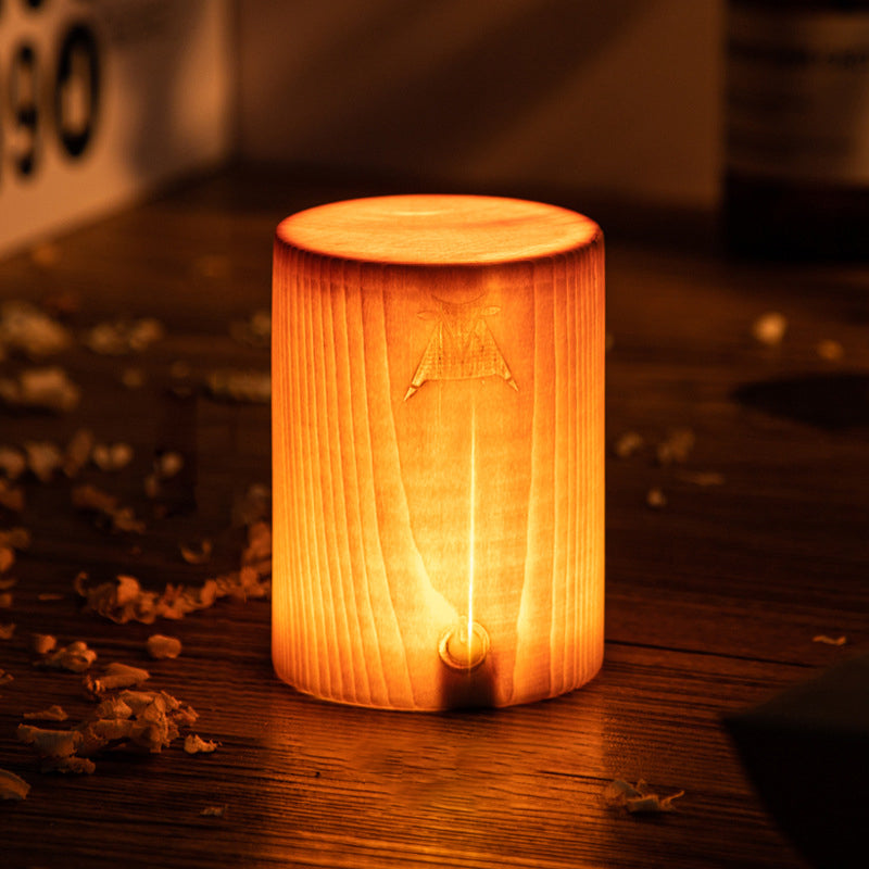 LumiHout - LED Tafellamp met Accu en Touch Control