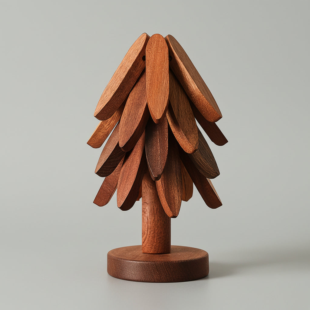 Wooden Christmas Tree Decoration Stylish Atmosphere Maker Holidays