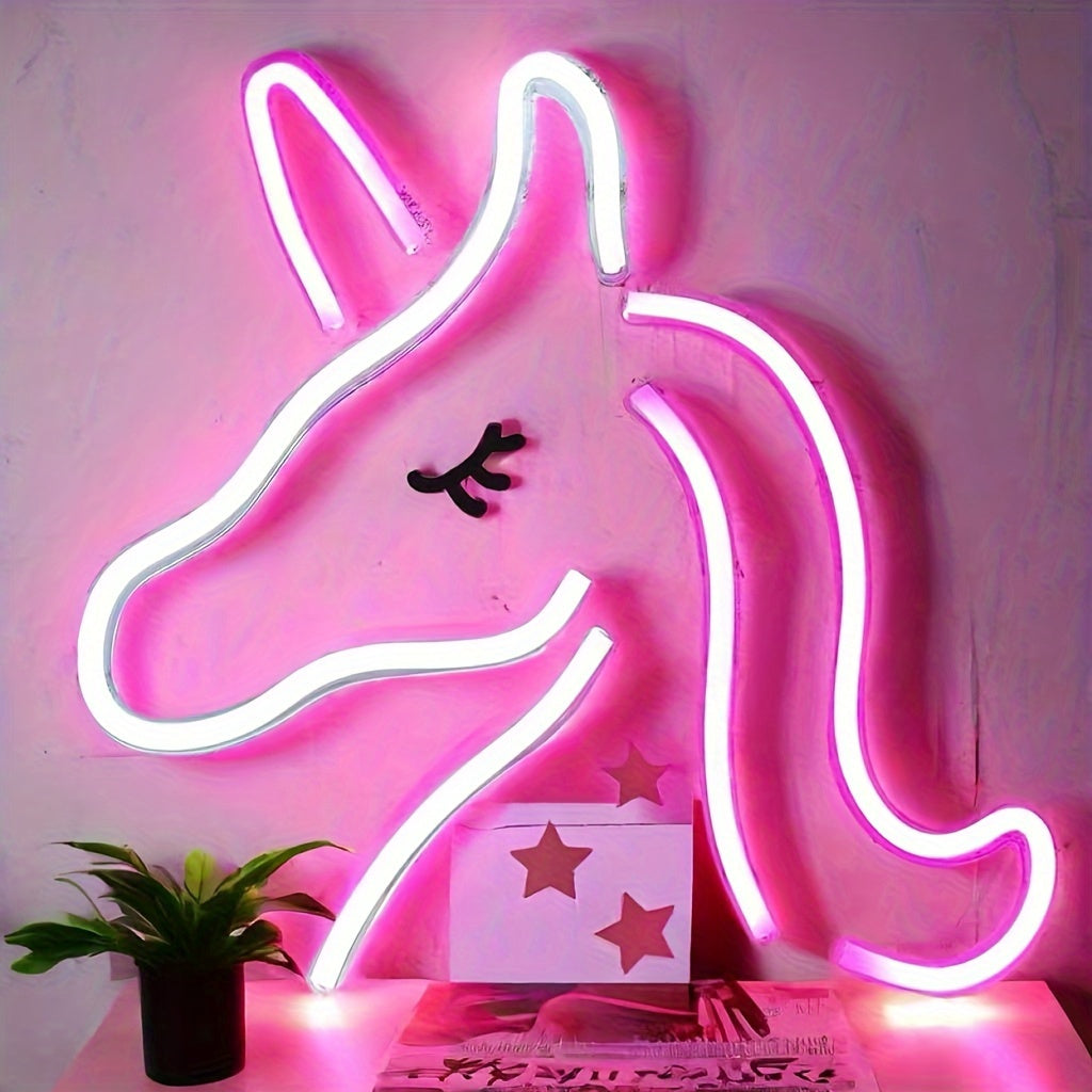 NeonMagic - Roze Mythisch Wezen LED Wandlamp