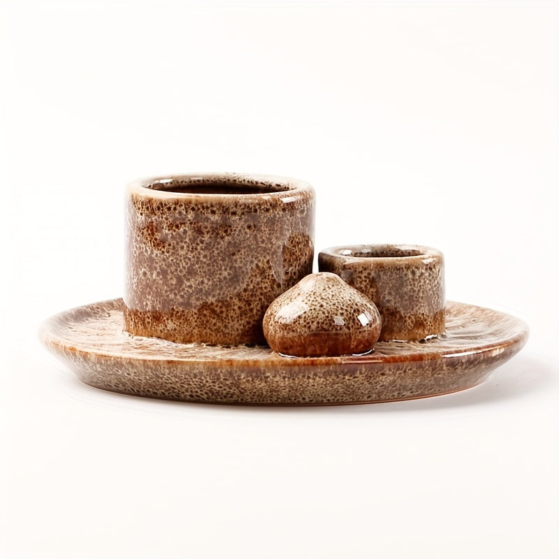 Multifunctionele Morandi Kleur Keramische Kaarsenhouder - Incense Burner en Home Decoratie