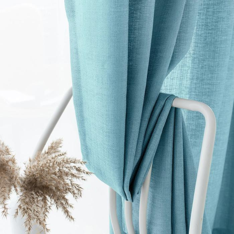Purple Semi-Transparent Curtains Soft Roof