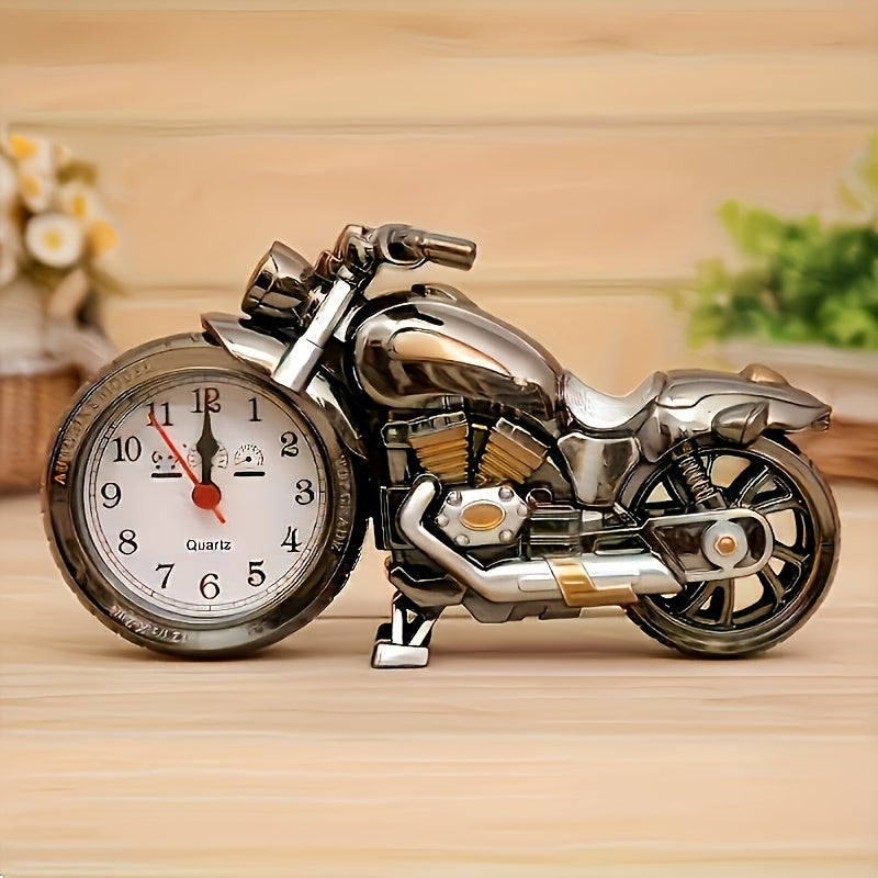 MotoClock - Cartoon Motorfiets Wekker met Zwitsers Kwartsmechanisme