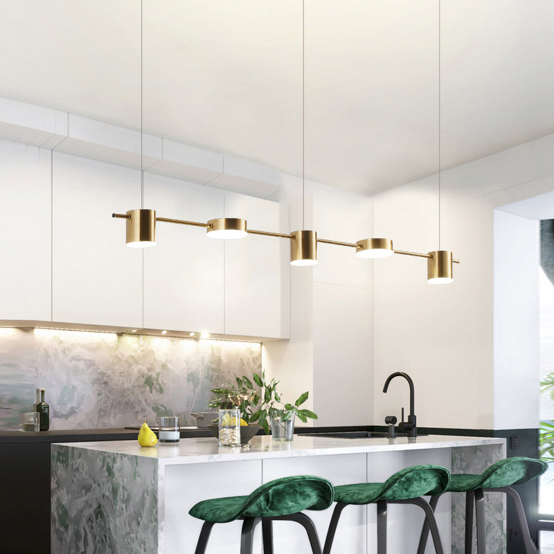 Aluminum Drum Pendant Light in Room
