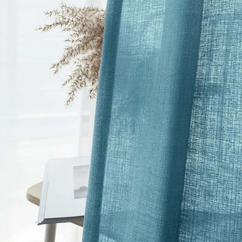 Purple Semi-Transparent Curtains Soft Roof