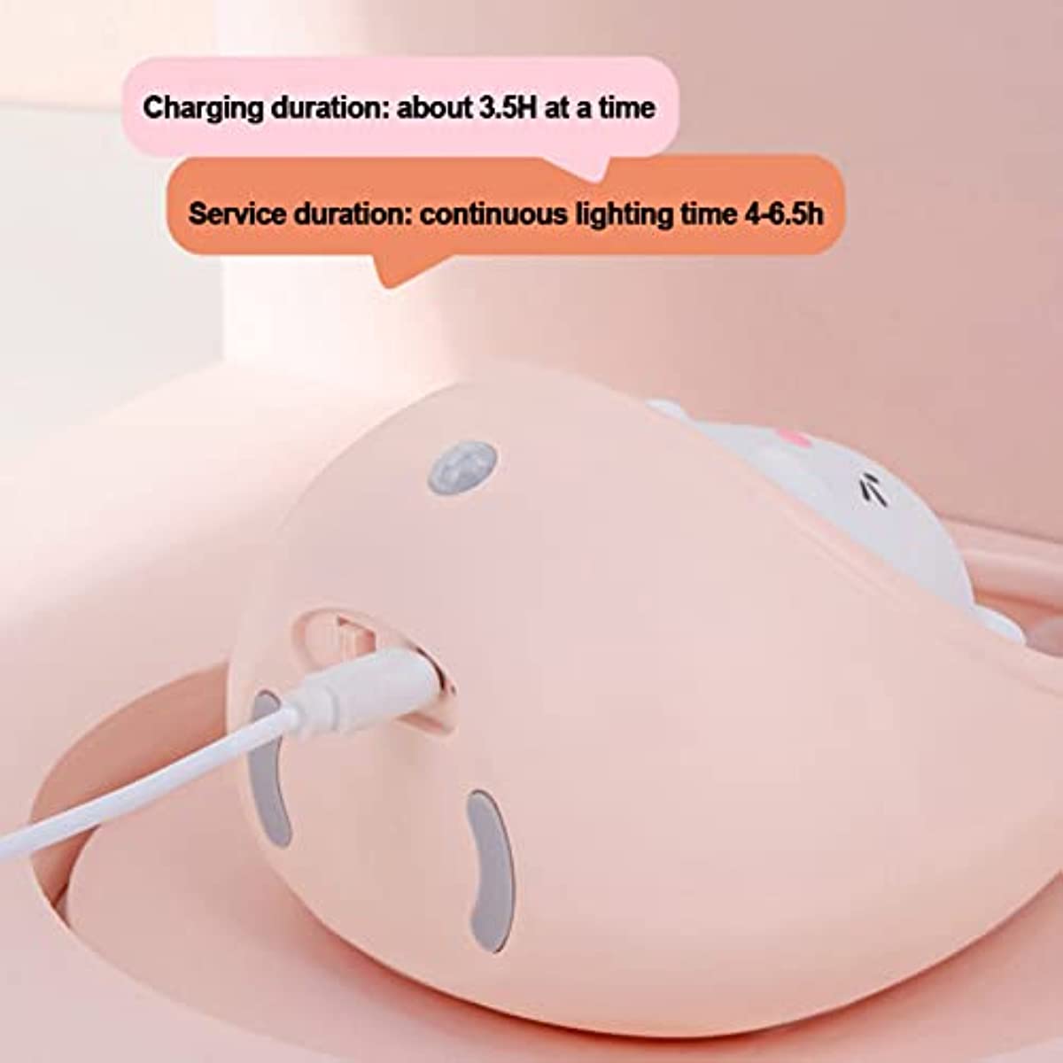 BunnyGlow - USB Oplaadbare Dieren Nachtlamp met Bewegingssensor