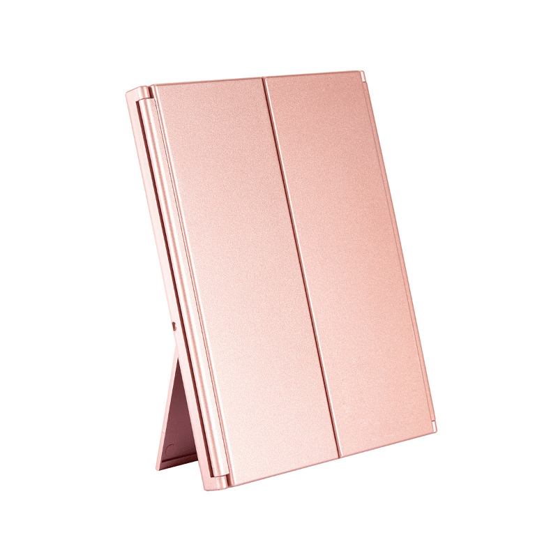 Driezijdige LED Make-up Spiegel – Draagbare Opvouwbare Trifold Spiegel met Verlichting