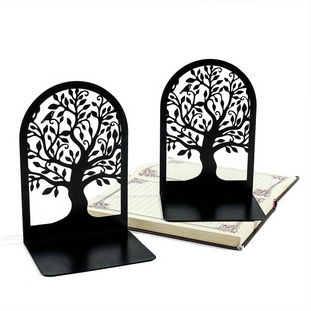 Fermalibri Metallo Albero della Vita - Fermalibri Pesante per Mensole, Design Decorativo Moderno