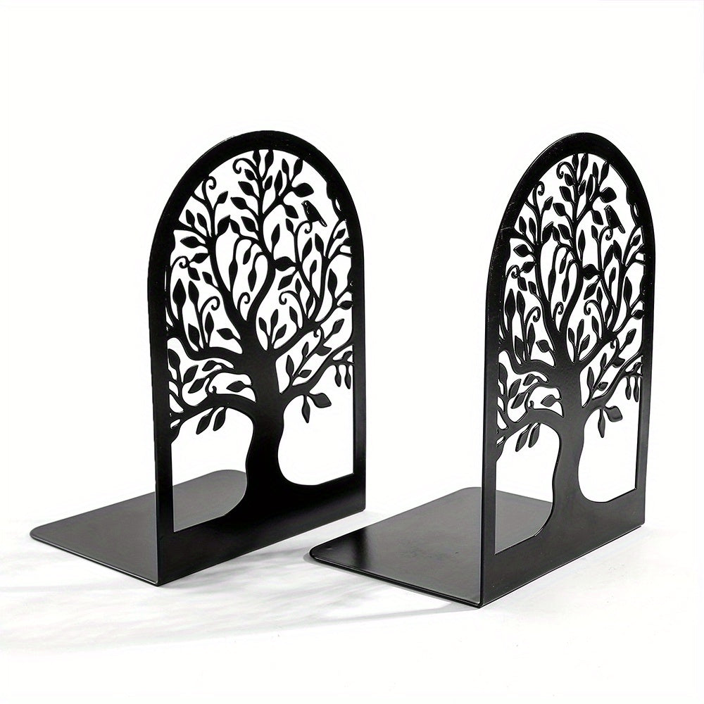 Fermalibri Metallo Albero della Vita - Fermalibri Pesante per Mensole, Design Decorativo Moderno