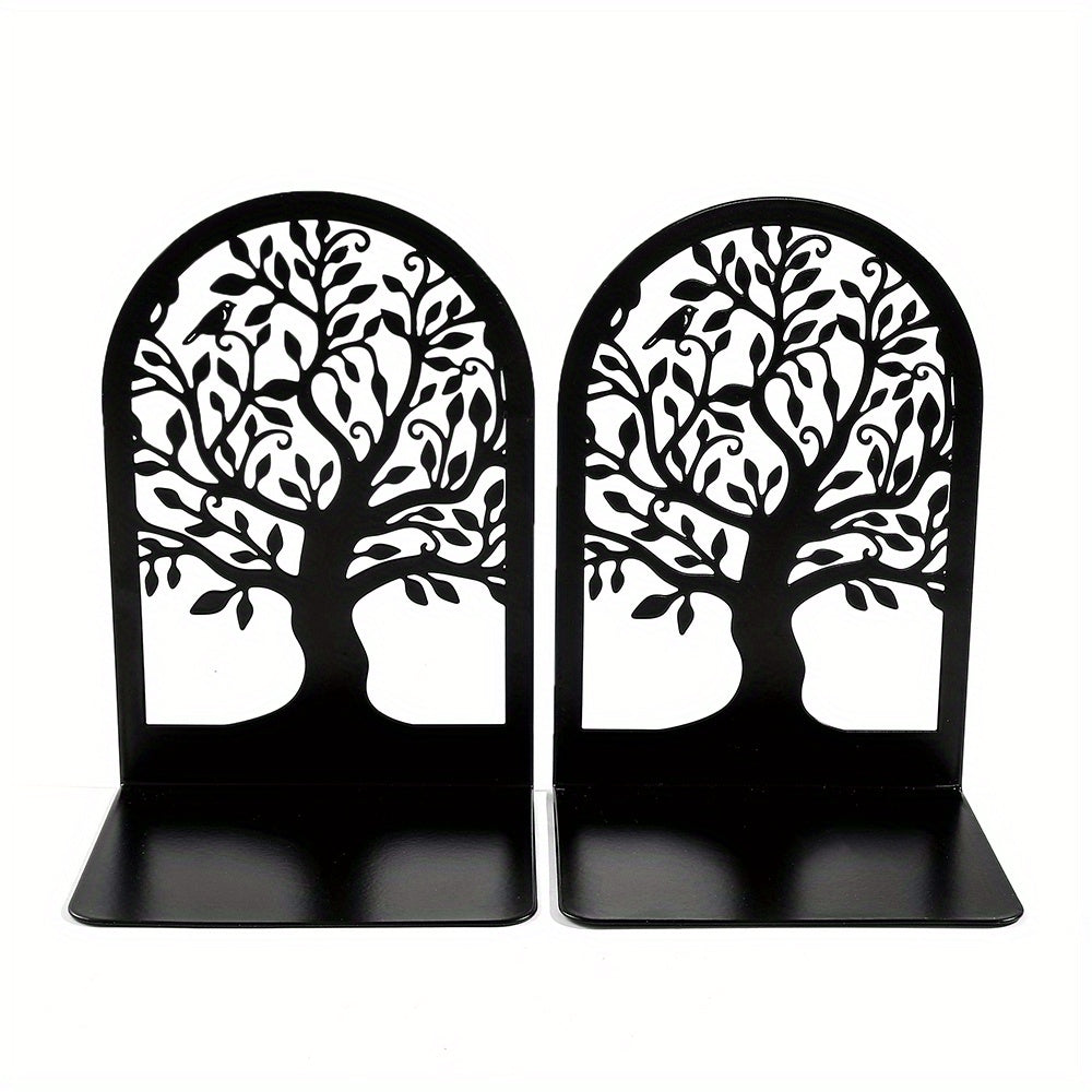Fermalibri Metallo Albero della Vita - Fermalibri Pesante per Mensole, Design Decorativo Moderno