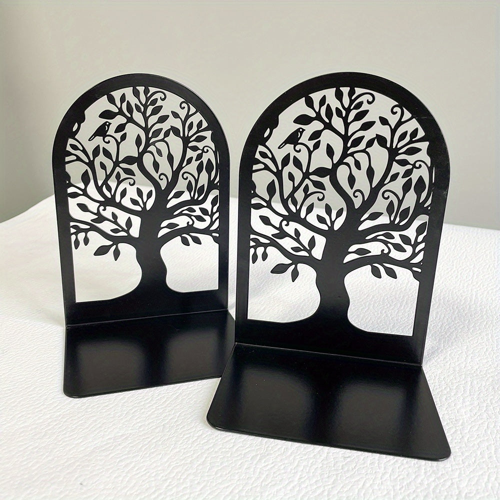Fermalibri Metallo Albero della Vita - Fermalibri Pesante per Mensole, Design Decorativo Moderno
