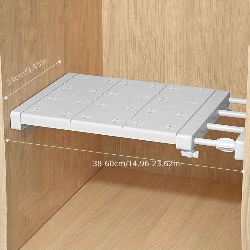 FlexRack - Verstelbare Wandgemonteerde Opbergplank met Uitschuifbare Spanstang