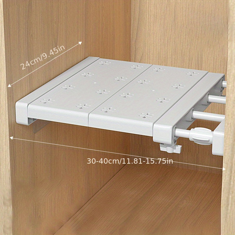 FlexRack - Verstelbare Wandgemonteerde Opbergplank met Uitschuifbare Spanstang