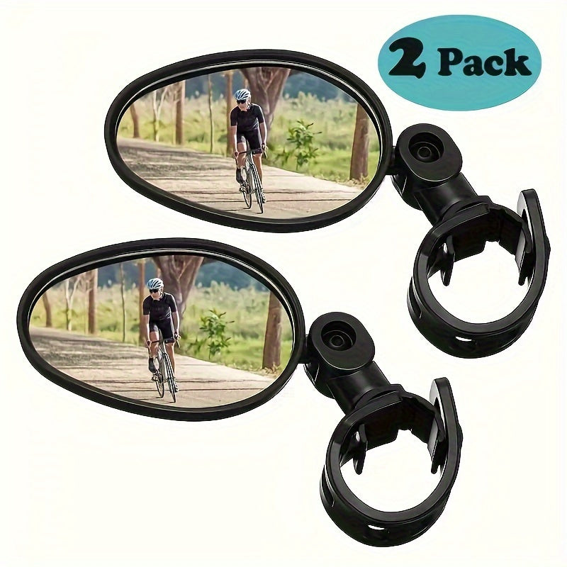 2-Pack Fietsspiegel Achteruitkijkspiegels – Brede Hoek, Veiligheidsspiegel, Universele Pasvorm