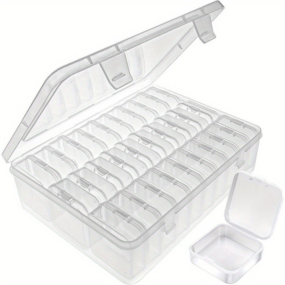 30-piece Mini Bead Organizer Set - Transparent Storage Boxes