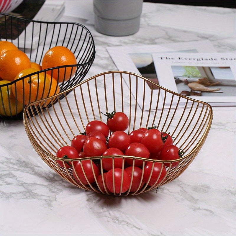 MetalServe - Elegante Metalen Fruitkom voor Woonkamer & Huisdecoratie