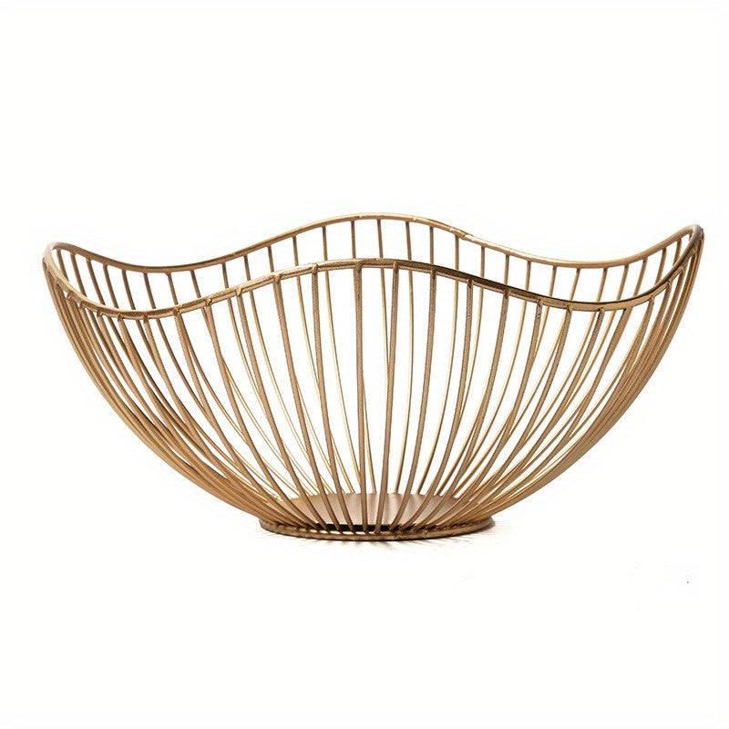 MetalServe - Elegante Metalen Fruitkom voor Woonkamer & Huisdecoratie
