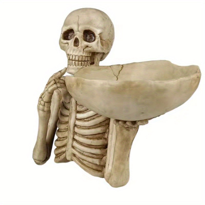 SkeletonServe-Dienblad - Klassieke Hars Schedelkom voor Sleutels & Snacks